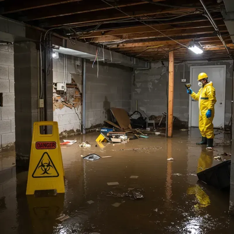 Flooded Basement Electrical Hazard in Abbeville, SC Property